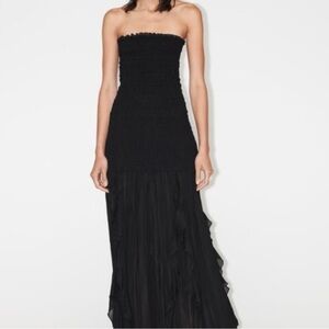 BLOGGERS FAVORITE ZARA RUCHED STRAPLESS DRESS 8078